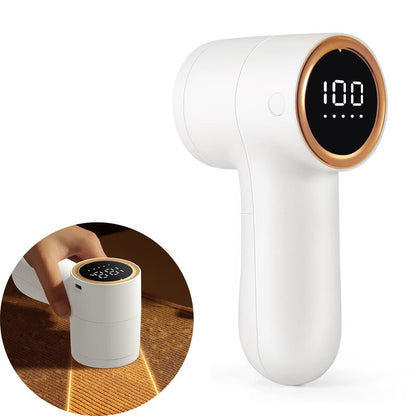 Electric Fabric Shaver and Lint Remover - Rechargeable Portable Sweater Defuzzer with 6-Leaf Blades, 5 Speed Settings, and Smart Digital LED Display for Effective Pilling Removal on Clothes, Furniture, Blankets, and Couches