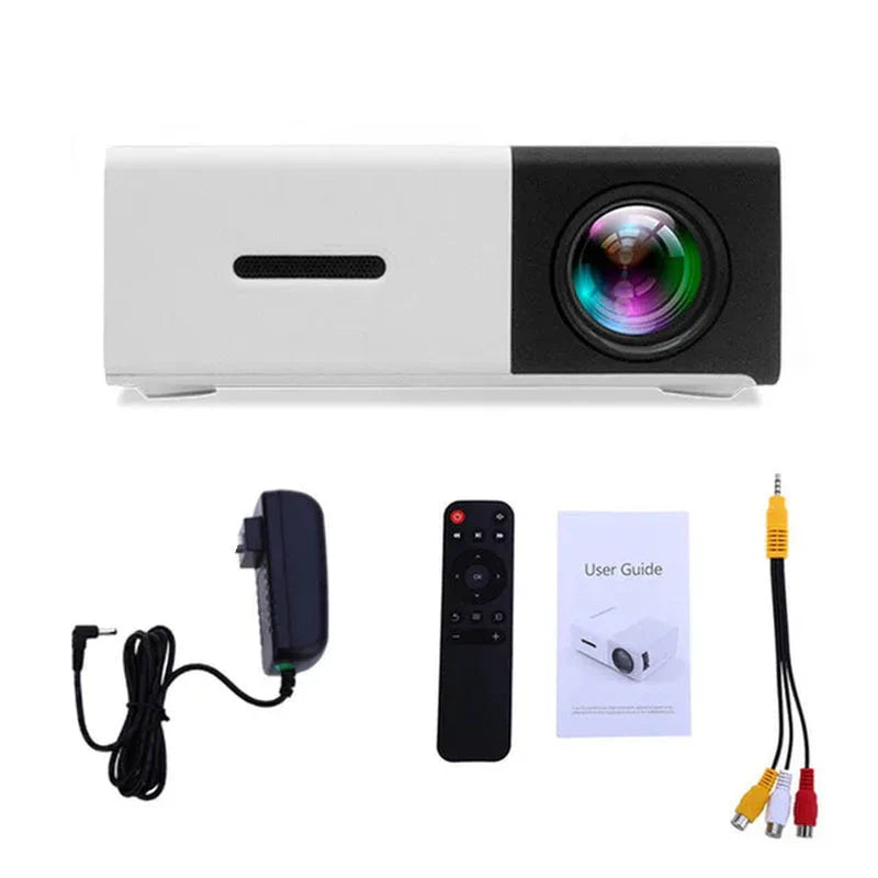 "Mini Projector – 1080P Full HD Support, Portable LED Projector, 4K Video Playback, Multiple Connectivity Options "