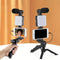 5-in-1 LED Selfie Tripod with Microphone and Fill Light, Battery-Operated Handheld Tripod with Phone Holder, Professional Selfie Accessories for Home and Travel